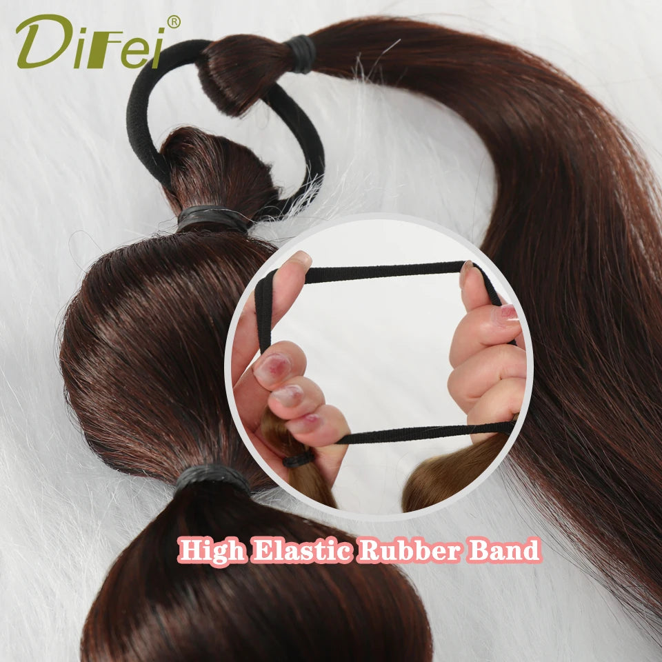 Bubble Ponytail Extension Synthetic Warp Around Ponytail Hair Extensions  Lantern Bubble Ponytail Natural Black Brown