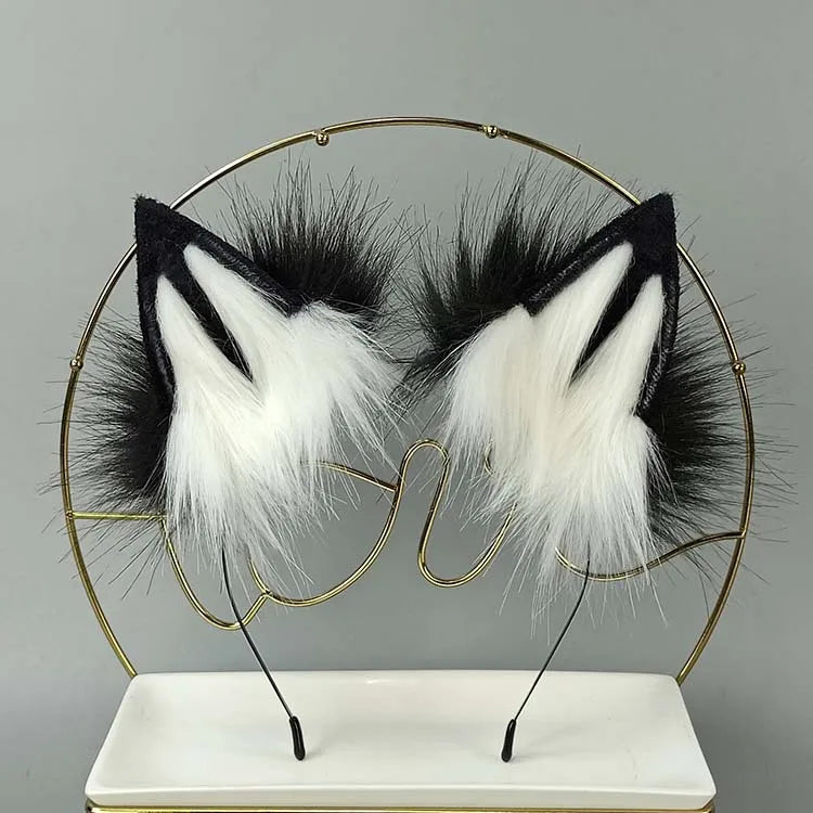 cosplay animal ears wolf ears fox ears cat ears lolita red wolf tail show halloween birthday party fox tail wolf tail