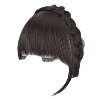 Clip-In Bangs Headband – Synthetic Fake Fringe Hair Extension with Invisible Natural Clips for Women