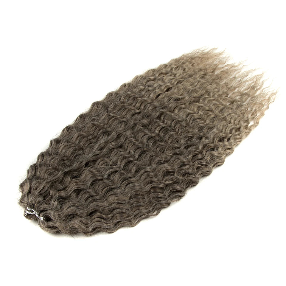24 Inch Water Wave Crochet Braiding Hair Pink Blonde Synthetic Hair Extensions for Black Women