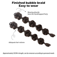 New Korean Concubine Synthetic Bubble Twist Ponytail Elastic Wig Women Hair Side Natural Lantern Braid Black Hous Tail Hairpiece