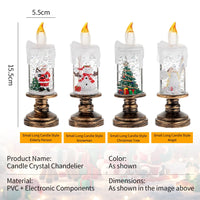 LED Christmas Tree Night Lights Christmas Candles Crystal Lights Christmas Gifts for Family and Friends Creative Gifts