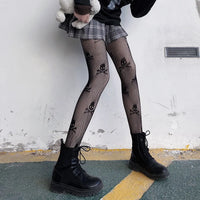Japanese Lolita Retro Floral Rattan White Hosiery Hot Tights Classic Lolita Hollowed Out Lace Mesh Stockings Bottomed Pantyhose