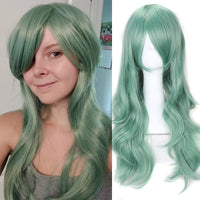 Cosplay Anime Long Wavy Pink Blue Red Blonde Black Green White Brown Cosplay Wig Synthetic Wig