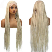 Faux Locs Crochet Cornrow Braided Wig Synthetic Full Lace Knotless Box Braids Wig