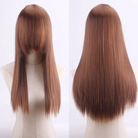 Cosplay Synthetic Wig 60cm Long Straight Curly Hairpiece Thickened High Temp Fiber Rainbow Color Rose Cap Party Halloween