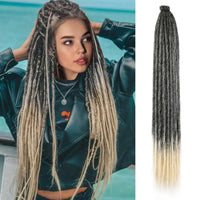 24 Inch Synthetic Dreadlock Extensions – 5 Strands/Pack Handmade Crochet Hair