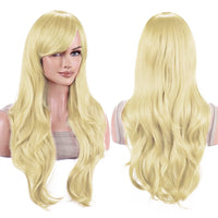 70cm Long Colorful Synthetic Hair Water Wavy Cosplay Wigs with Bangs Costume Wig for Women