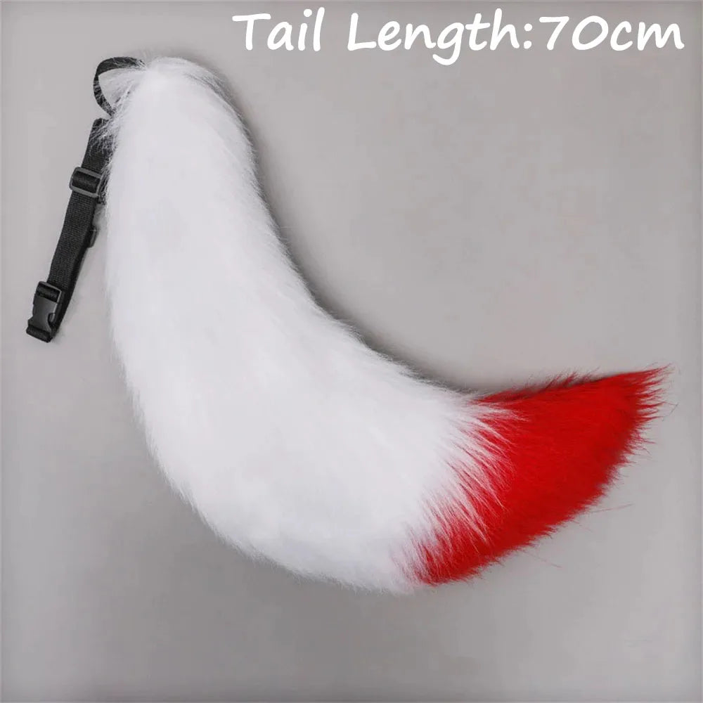 Anime COS Cat Fox Tails Plush Cosplay Costumes Big Tails Dog Furry Tail Role Play Party Performance Props Fursuit Tail for Women