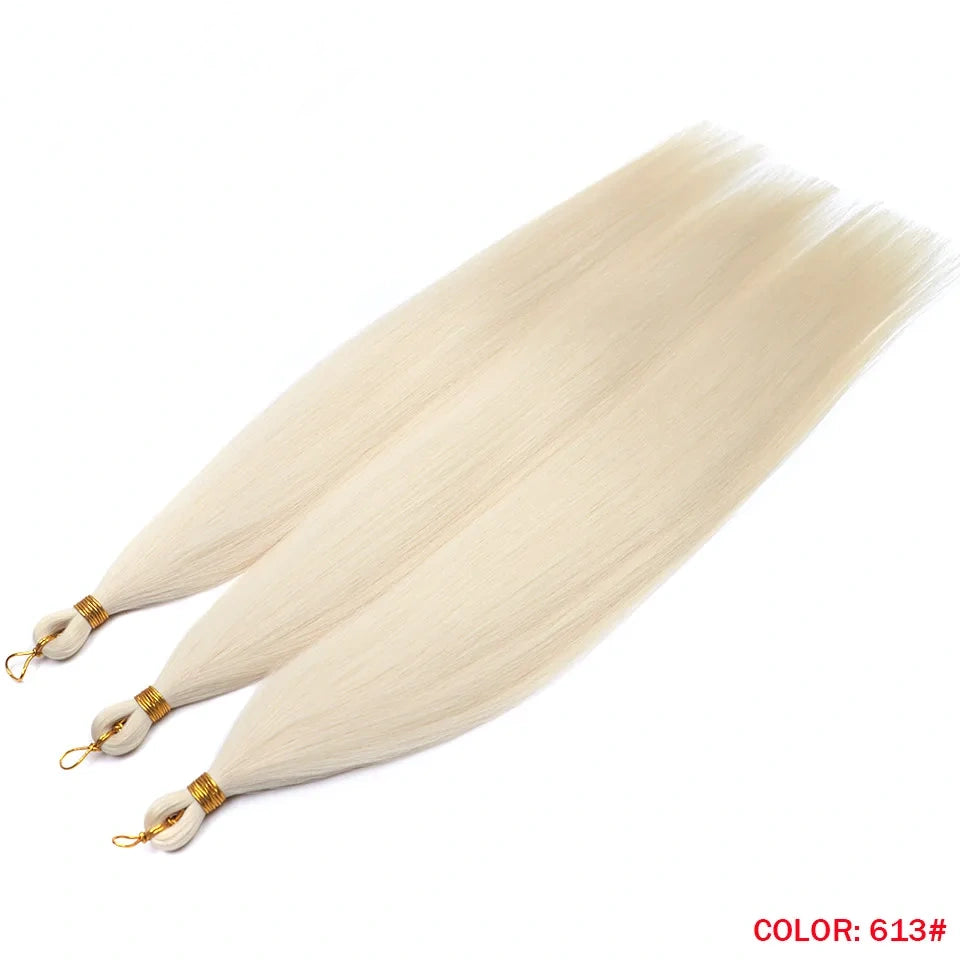 28" Deep Wave Crochet Braiding Hair 3 Pack 300g Synthetic Hair Bundles Ombre Blonde Crochet Hair Extensions