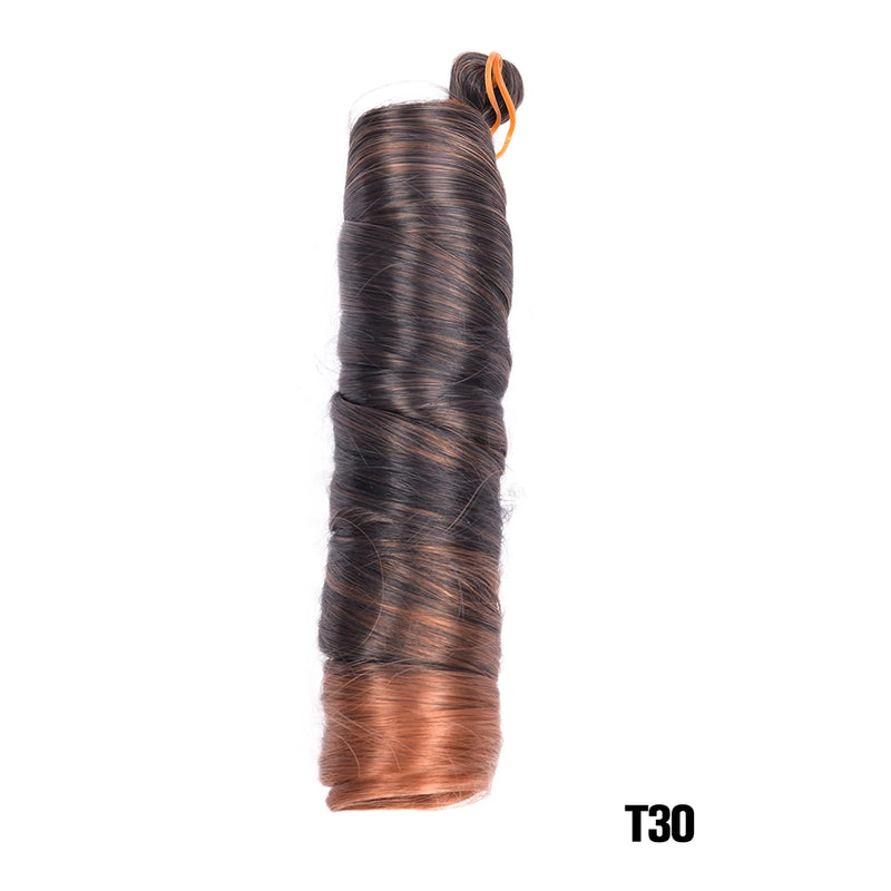 French Curls Braiding Hair Extensions Synthetic Hair Loose Wave Spiral Curl Braids High Temperature Ombre Pre Stretched Hair