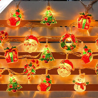 LED String Lights Christmas Snowman Christmas Tree Santa Claus Curtain Lights Christmas Party Birthday Acrylic String Lights