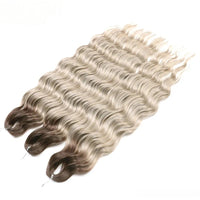 Water Wave Ombre Blonde Braiding Hair Extensions – Deep Wave Afro Curl Crochet for Women