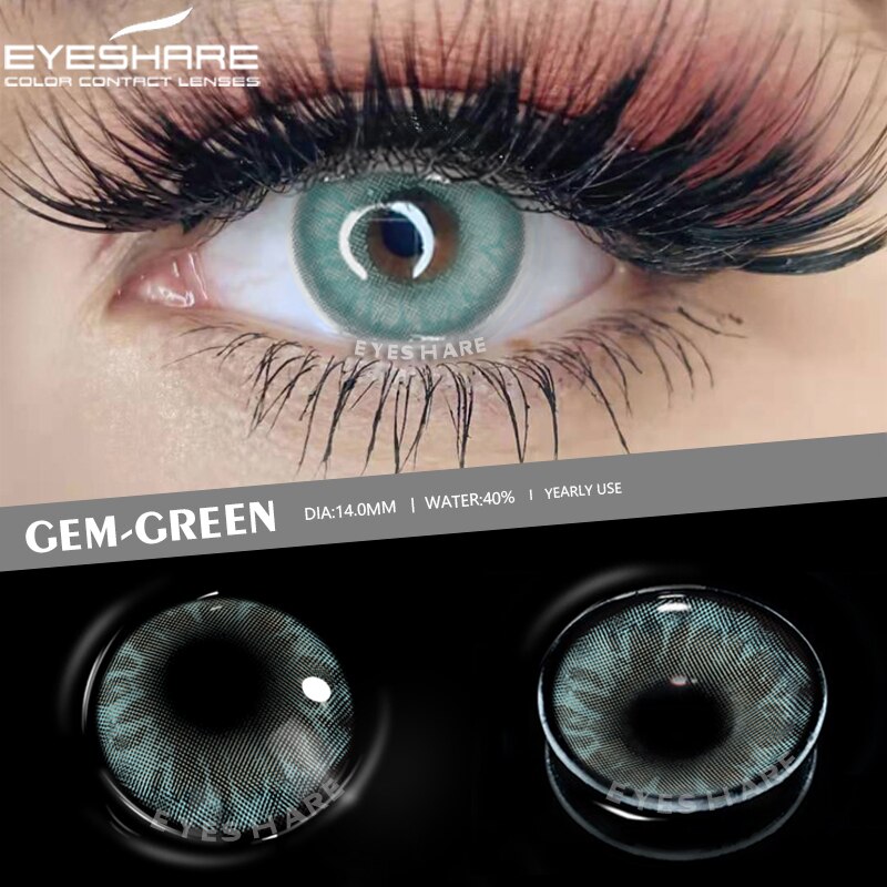 EYESHARE Eye Contacts 1pair YUCCA Series Gray Color Lenses Colored Contact Lens Beauty Eyes Cosmetic Eyecontact Contactlen