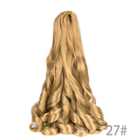 1B/Pink 24" Synthetic French Curly Braiding Hair Pre Stretched Loose Wavy Spiral Curl Crochet Braids Hair Extensions for Women
