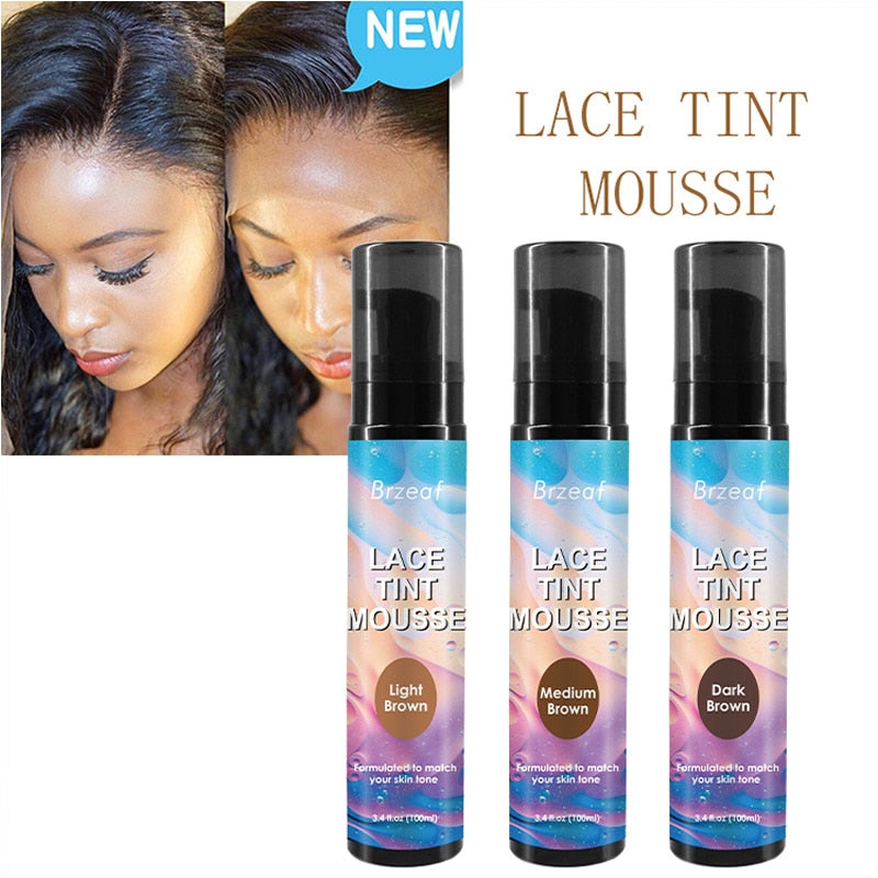 Lace Tint Spray For Lace Wigs Dark Brown Middle Brown Light Brown Lace Tint Spray For Closures, Wigs And Closure Front 100Ml