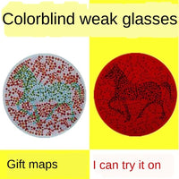 Mill creek 2Pcs Color Weakness Glasses Contact lenses For People With Corrective Red-green Color Blindness Colorblind Eyewear