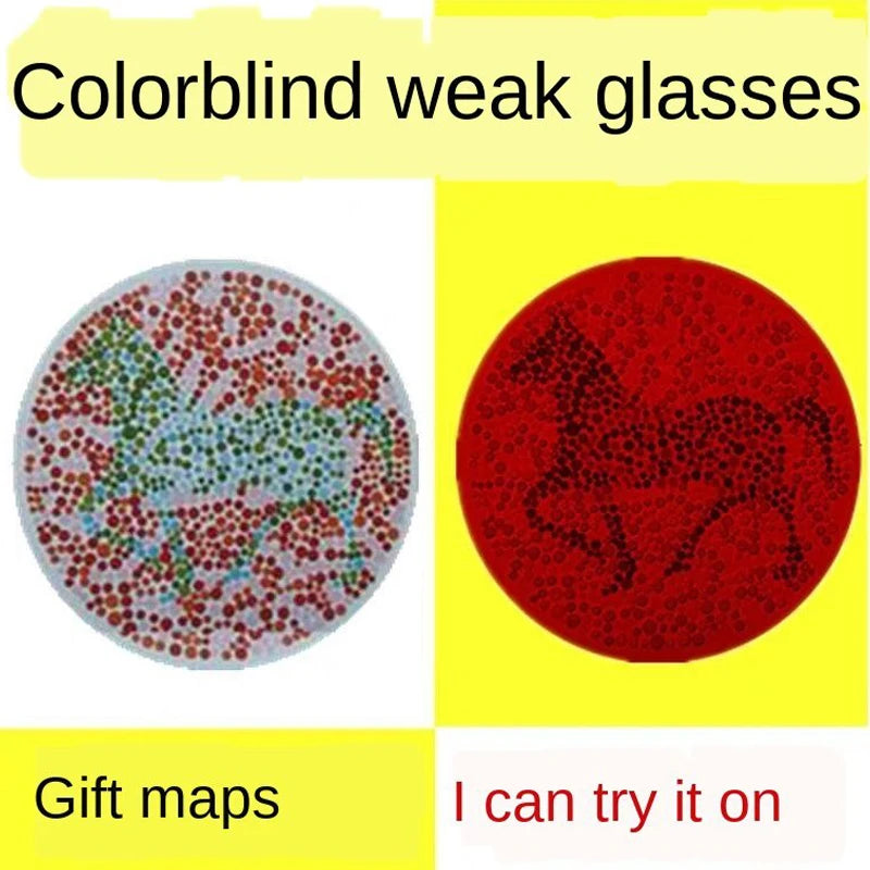 Mill creek 2Pcs Color Weakness Glasses Contact lenses For People With Corrective Red-green Color Blindness Colorblind Eyewear
