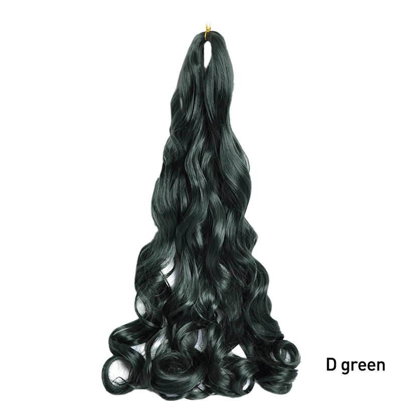 French Curls Braiding Hair Extensions Synthetic Hair Loose Wave Spiral Curl Braids High Temperature Ombre Pre Stretched Hair