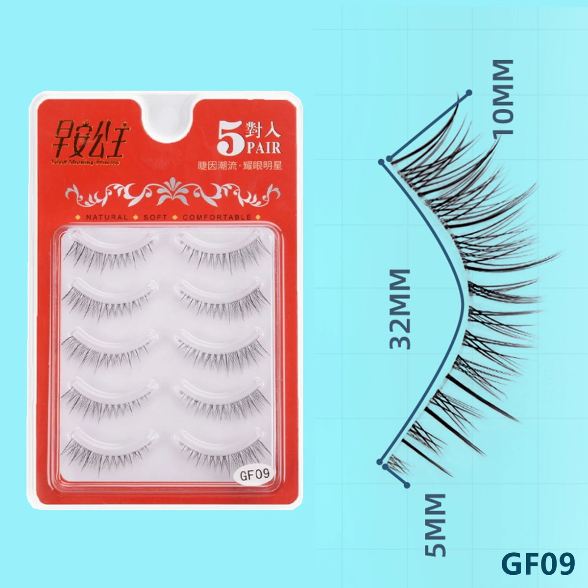 5pairs Natural False Eyelashes Thin Band Short HandMade Lighte Soft EyelashCosplay Korean Fashion Wispy Extension Makeup Tools