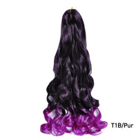 24 Inch French Curl Braiding Hair Synthetic Crochet Extensions Spiral Curl Braids