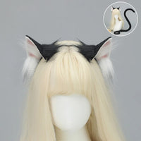 Handmade Plush Cat Ear Headband & Tail Set – Realistic Animal Cosplay Kit for Anime, Halloween & Furry Events