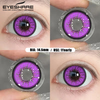 EYESHARE 1Pair Color Contact Lenses For Eyes Anime Purple Colored Lenses Pink Cosplay Halloween Makeup Lenses Yearly Eye Contact