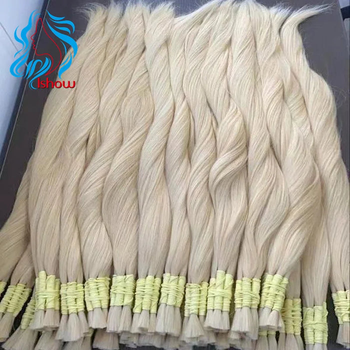 Straight Human Hair Bulk for Braiding | No Weft