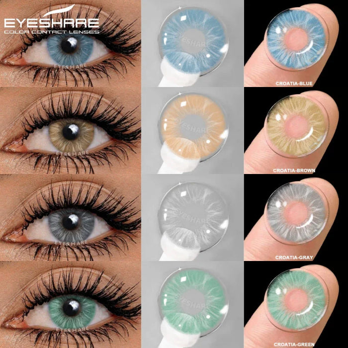 EYESHARE 5 Pairs Daily New Color Contact Lenses for Eyes 42% High Water Content 1 Day Lens Comfortable to Wear Daily Disposable