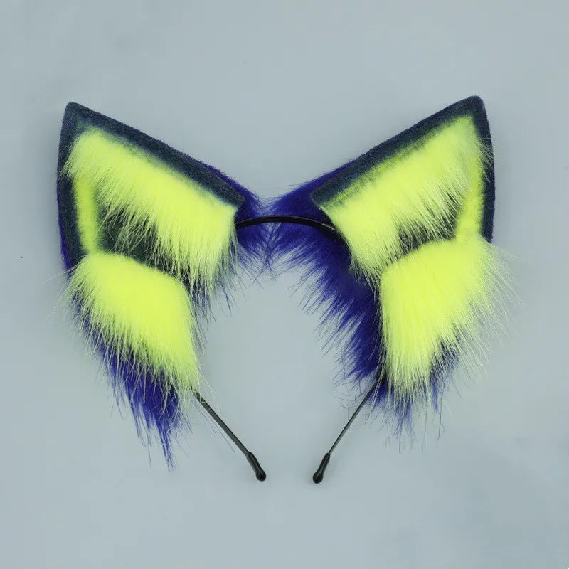 Ankha Cat Cosplay Props Ear Tail Animal Headband Lolita Accessories Club Pub Masquerade Party Women's Headwear