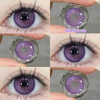 1 Pair Myopia Fashion Lens Prescription Colored Contact Lenses Beauty Pupils Purple Eye Lenses Blue Eye Color Lenses OVO