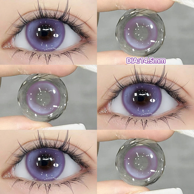 Beauty Pupils Natural Blue Lens Prescription Colored Contact Lenses Myopia Eye Color Lenses Violet Lenses