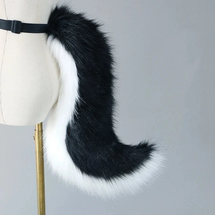 Plush Fox Tail Cosplay Accessory – Adjustable Belt Waist Tail for Costume Parties