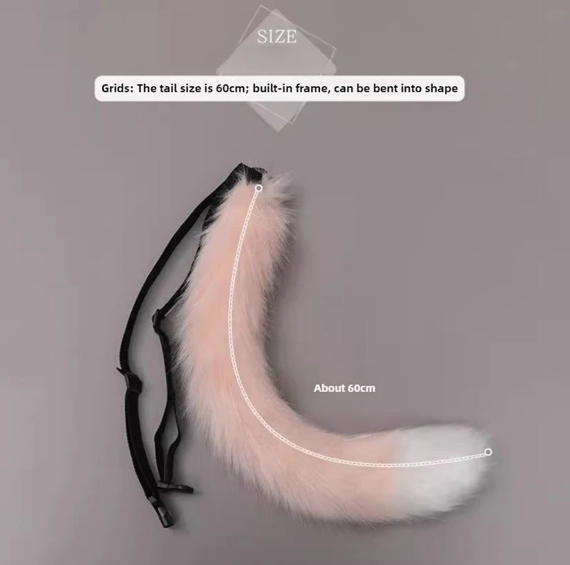 Long Hair Beast Tail – Extra Large Plush Fox Wolf Tail for Cosplay, Furry & Halloween