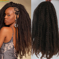 18 Inch Marley Twist Crochet Hair – Ombre Black to Blonde Synthetic Afro Braiding Hair