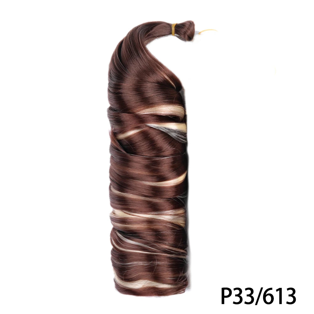 24 Inch French Curl Braiding Hair Synthetic Crochet Extensions Spiral Curl Braids