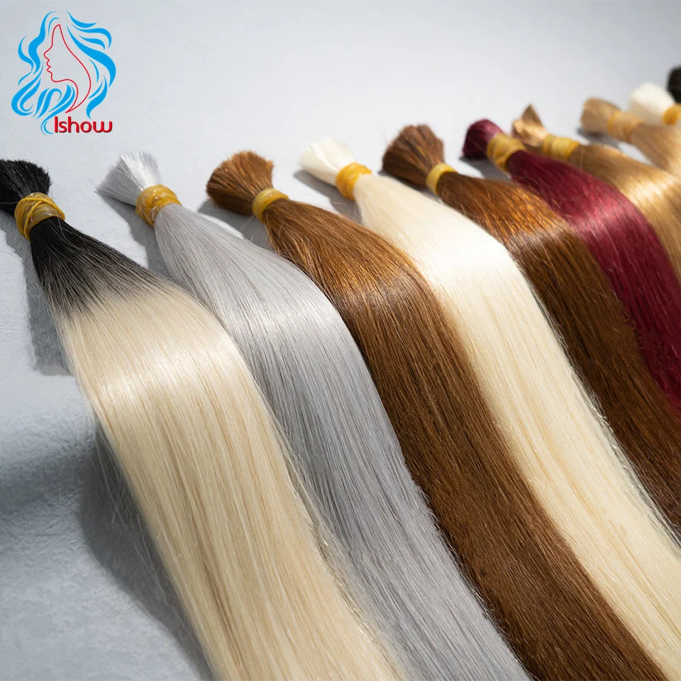 Colored Straight Human Hair Bulk for Braiding