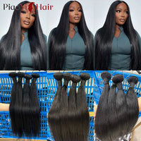 Straight 10A Human Hair Bundles | 4×4 Closure Sets & Single Samples