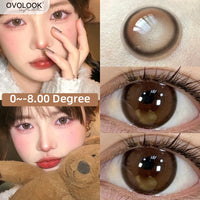 Natural Brown Contact Lenses Prescription Colored Eye Lenses OVOLO