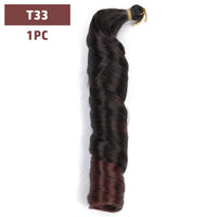 French Curls Braiding Hair 12-24inch Hair Extensions Synthetic Hairs Spiral Curls Braids Pre Stretched Loose Wave Braiding Hair