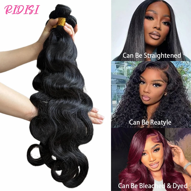 Body Wave Human Hair Bundles | Natural Black