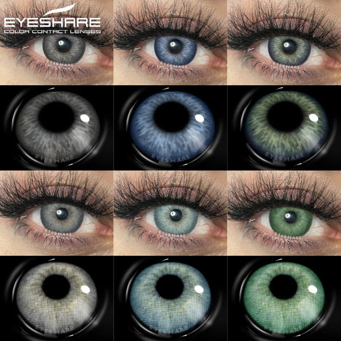 Colored Contact Lenses Natural Grey Contact Lens Blue Color Lenses Yearly Beauty Makeup Color Lens