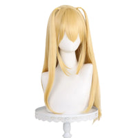 Long Yellow Double Ponytail Cosplay Wig – Heat-Resistant Synthetic Anime Style Wig for Women