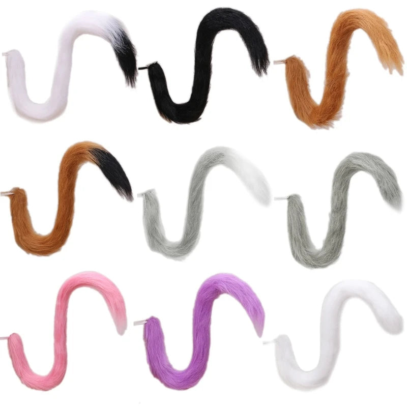 Long Flexible Plush for Cat Tail Adults Kids Cosplay Long Tail Fancy Dress Accessory Costume Anime Long for Cat T