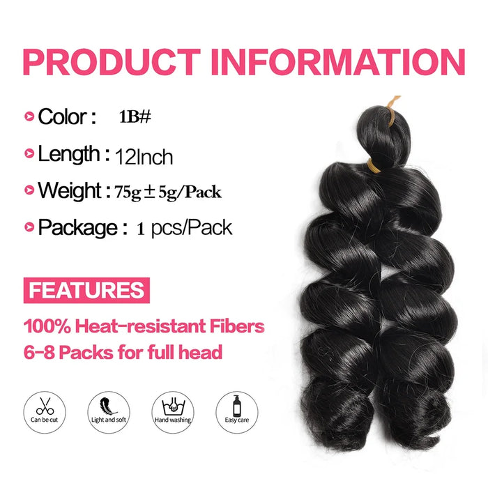12 Inch French Curl Braiding Hair Loose Wavy Pre-Stretched Synthetic Crochet Braids Purple Bouncy Spiral Curl Hair Extensions