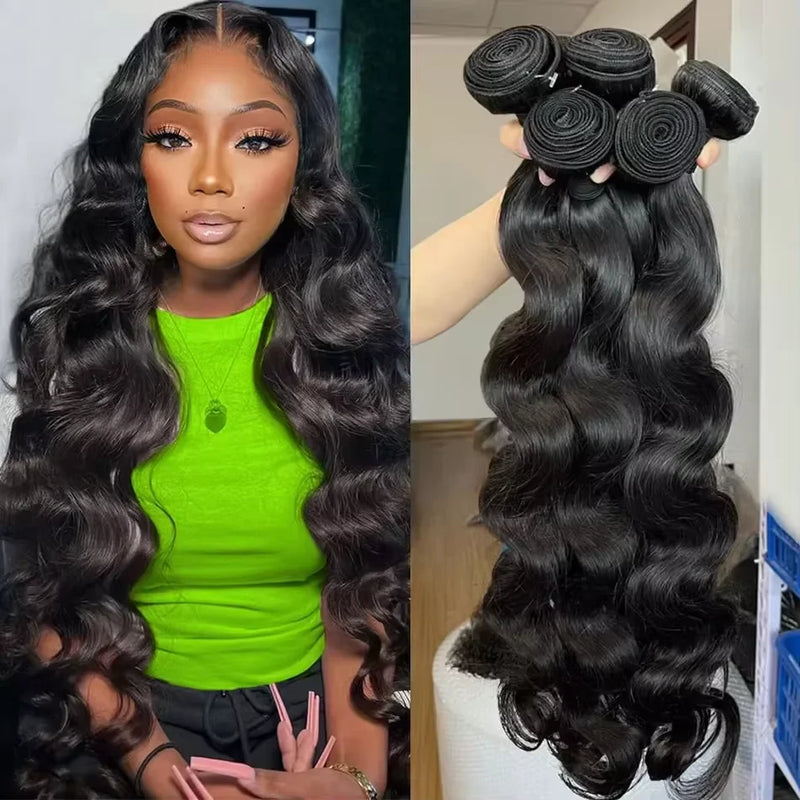 16A Body Wave Bundles Human Hair Raw Virgin 100% Unprocessed Weave Human Hair Extensions 1 3 4 5 Bundles Deals Natural Color