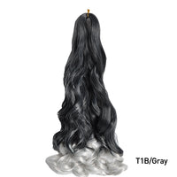 24 Inch French Curl Braiding Hair Synthetic Crochet Extensions Spiral Curl Braids
