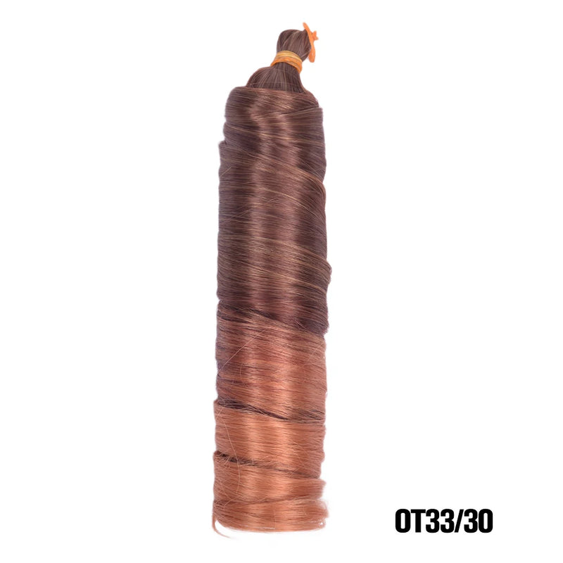French Curls Braiding Hair Extensions Synthetic Hair Loose Wave Spiral Curl Braids High Temperature Ombre Pre Stretched Hair