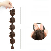 Bubble-Twist High Elastic Ponytail Wig – Synthetic Lantern Braid Hairpiece for Women (Multiple Colours)
