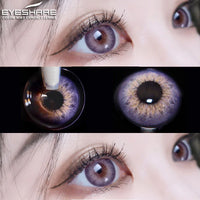 EYESHARE 1pair Colored Contact Lenses for Eyes Purple Lenses Fashion Colorful Beautiful Pupil Lens Yearly Cosmetic Eye Contacts